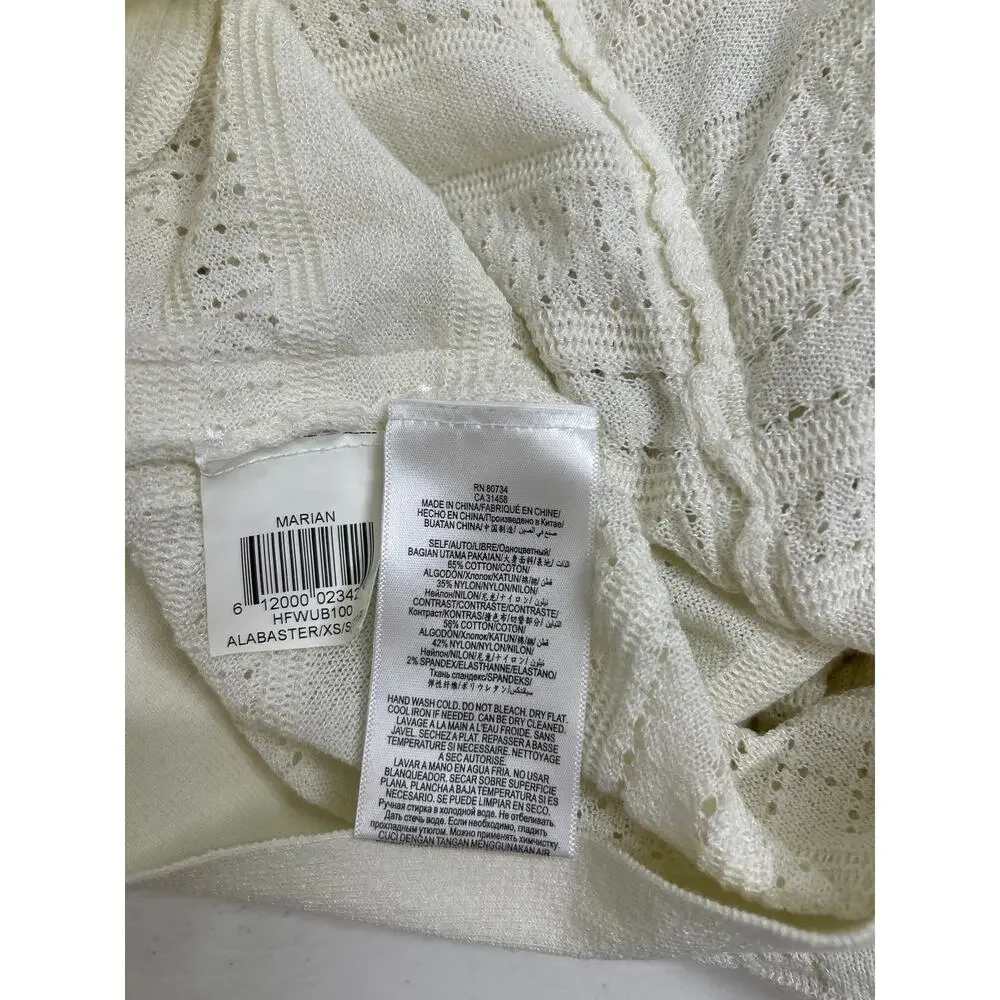 Herve Leger Marian Knit Designer Resortwear Swim Cover Up in Alabaster Size XS/S